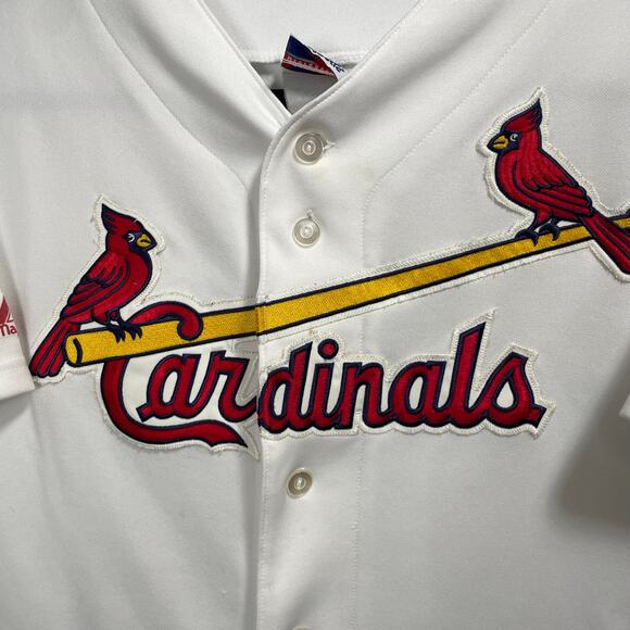 Vintage Majestic St. Louis Cardinals Eckstein #22 Button Up Jersey Men's Large - Picture 7 of 7